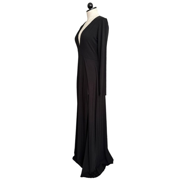 Bump Biddy Narine NEW Plunge  Maxi Maternity Dress Sexy High Slits Black Size M - Picture 8 of 16